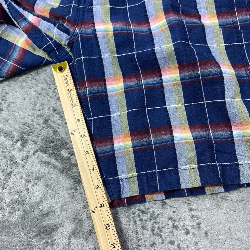 Tommy Bahama Relax Shorts Plaid Seersucker Mens 35  Linen Cotton Beach Coastal